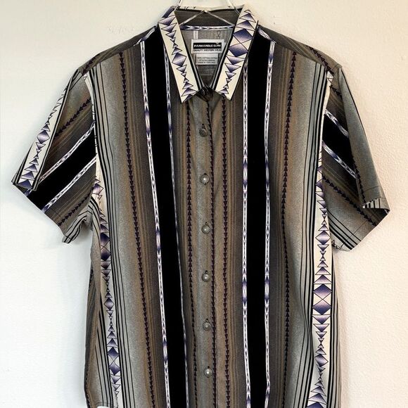 NWT Vintage Panhandle Slim Short Sleeve Country Western Shirt Size Large - Picture 1 of 8